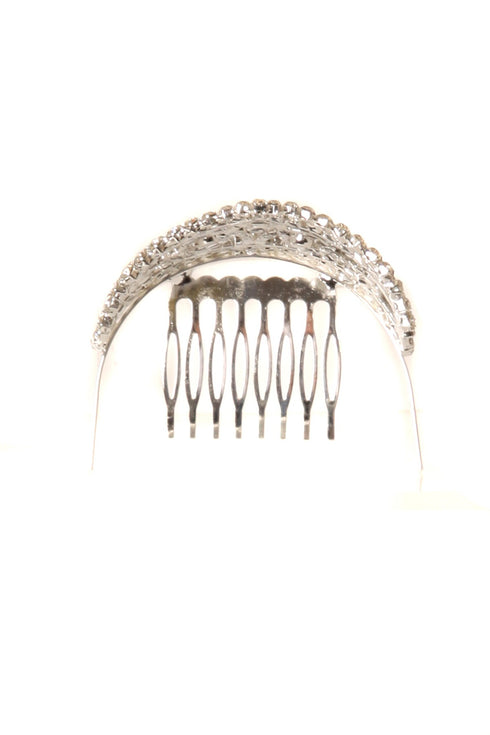 Cinderella Couture Girls AB Silver Rhinestone Wedding Pageant Comb Tiara - SophiasStyle.com