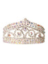 Cinderella Couture Girls AB Silver Rhinestone Pageant Flower Girl Comb Tiara - SophiasStyle.com