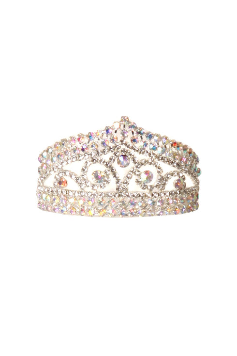 Cinderella Couture Girls AB Silver Rhinestone Wedding Pageant Comb Tiara - SophiasStyle.com