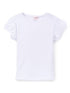 Girls White Plain Short Sleeve Shirt 6 Months-10 - SophiasStyle.com