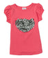 Little Girls Hot Pink Zebra Heart Crewneck Short Sleeve Shirt 2T - SophiasStyle.com