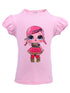 Girls Pink Super Baby LOL Sequins Short Sleeve Shirt 24M-10 - SophiasStyle.com