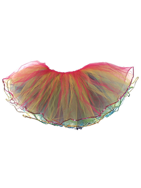 Womens Multi Color 5 Layer Rainbow Reversal Tutu Skirt XXL - SophiasStyle.com