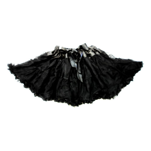 Black Solid Chiffon Tutu Skirt Girls S-L - SophiasStyle.com