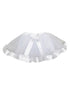 Little Girls White Wide Ribbon Bow Tutu Skirt 1T-8 - SophiasStyle.com