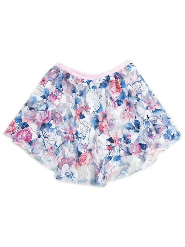 Girls Multi Color Floral Lace Hi-Low Stylish Dance Skirt 9M-8 - SophiasStyle.com