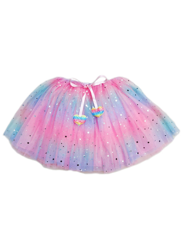 Girls Multi Color JoJo Siwa Rainbow Stars Moon Tutu Skirt 24M-6 - SophiasStyle.com