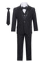 Magen Kids Little Boys Shawl Collar Tuxedo Slim Fit 7 Pc Suit 12M-6 - SophiasStyle.com