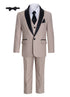 Magen Kids Little Boys Shawl Collar Tuxedo Slim Fit 7 Pc Suit 12M-6 - SophiasStyle.com