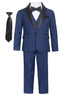 Magen Kids Little Boys Shawl Collar Tuxedo Slim Fit 7 Pc Suit 12M-6 - SophiasStyle.com