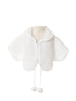 Rain Kids Little Girls White Furry Scalloped Edge Special Occasion Cape 2T-6 - SophiasStyle.com