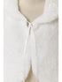 Rain Kids Big Girls White Furry Scalloped Special Occasion Cape 8-12 - SophiasStyle.com