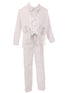 Baby Boys White 6-pc Silver Angel Embroidery Baptism Tuxedo Suit 6-24M - SophiasStyle.com