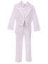 Rain Kids Baby Boys White Silver Cross Embroidery Baptism Tuxedo Suit 6-24M - SophiasStyle.com