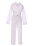 Baby Boys White 6-pc Silver Angel Embroidery Baptism Tuxedo Suit 6-24M - SophiasStyle.com