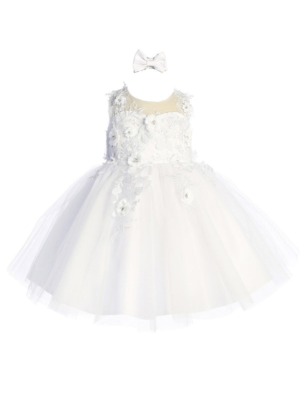 Tip Top Kids Girls 3D Floral Applique Special Occasion Dress, Sizes 6M-24M - SophiasStyle.com