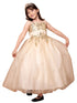 Little Girls Champagne Embroidered Sweetheart Neckline Flower Girl Dress 2-6 - SophiasStyle.com