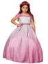 Big Girls Blush Silver Two Tones Gradation Metallic Junior Bridesmaid Dress 8-12 - SophiasStyle.com