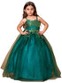 Big Girls Green Embroidered Sweetheart Neckline Junior Bridesmaid Dress 8-16 - SophiasStyle.com