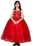 Little Girls Red Embroidered Sweetheart Neckline Flower Girl Dress 2-6 - SophiasStyle.com