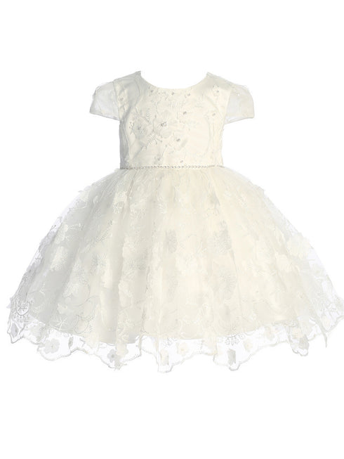 Tip Top Kids Girls 3D Floral Applique Special Occasion Dress, Sizes 6M-16 - SophiasStyle.com