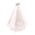 Girls Ivory Flower Rhinestone Double Layer Mesh Comb Communion Flower Girl Veil - SophiasStyle.com