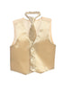 Tip Top Kids Little Boys Champagne Three Button Satin Vest Tie 2 Pc Set 2-6 - SophiasStyle.com