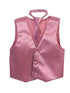 Tip Top Kids Big Boys Dusty Rose Three Button Satin Vest Tie 2 Pc Set 8-16 - SophiasStyle.com