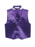 Tip Top Kids Little Boys Purple Three Button Satin Vest Tie 2 Pc Set 2-6 - SophiasStyle.com