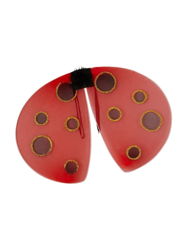Girls Red Gold Dot Glitter Play Role Accessory Lady Bug Wings - SophiasStyle.com