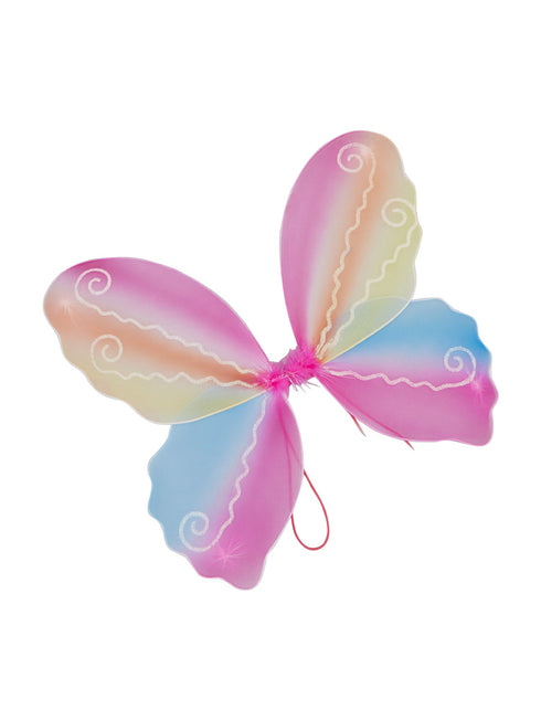 Girls Multi Color Rainbow Butterfly Play Role Stylish Wings Accessory - SophiasStyle.com