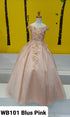 Little Girls Blush 3D Flower Organza Lace Off Shoulder Pageant Dress 3-6 - SophiasStyle.com
