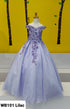 Big Girls Lilac 3D Flower Organza Lace Off Shoulder Pageant Dress 8-16 - SophiasStyle.com