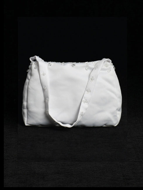 Tip Top Kids Girls Pink Embellished Satin Stylish Communion Purse Bag - SophiasStyle.com