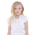Petite Adele Little Girls White Satin High Collar Elegant Classic Bolero 2-6 - SophiasStyle.com