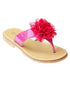 L'Amour Girls Multi Color Carnation Flower Thong Sandals 5 Toddler-4 Kids - SophiasStyle.com
