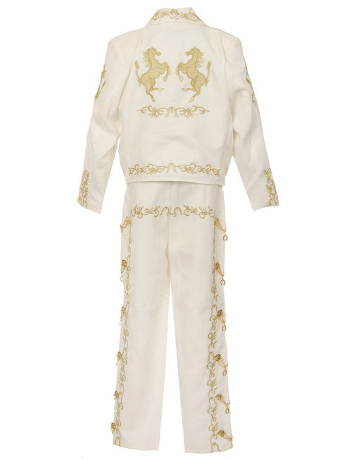 Rain Kids Boys Multi Color Horse Embroidery Elegant 6 Pc Charro Suit NB-14 - SophiasStyle.com