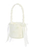 Tip Top Kids Girls Ivory Pearls Daisy Flowers Stylish Flower Girl Basket - SophiasStyle.com