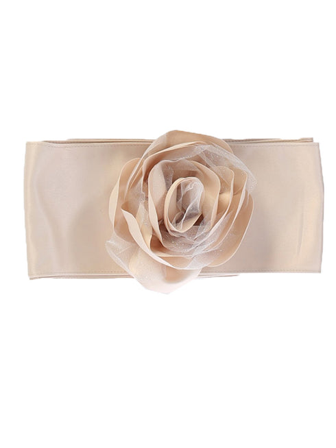 Lito Girls Multi Colors Satin Flower Embellished Special Occasion Sash 3M-12Y - SophiasStyle.com