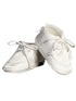 Lito Boys White Satin Lace-Up Soft Sole Bootie Shoes 00 Baby-6 Toddler - SophiasStyle.com