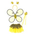 Girls Yellow Tutu Wings Headband Wand Bumble Bee Halloween 4Pc Costume Set 2-4T - SophiasStyle.com