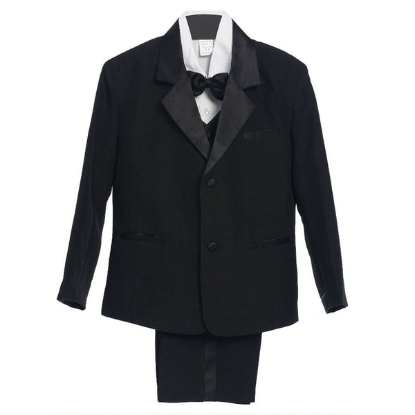 Black 5 Piece Vest Jacket Pants Special Occasion Tuxedo Suit Baby Boys 3-24M - SophiasStyle.com