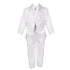 Big Boys White 5 Piece Vest Pants Tail Jacket Jacquard Tuxedo Suit 8-14 - SophiasStyle.com