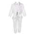 Little Boys White 5 Piece Vest Pants Tail Jacket Jacquard Tuxedo Suit 2-7 - SophiasStyle.com