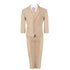 Little Boys Khaki 5 Piece Classic Vest Jacket Pants Special Occasion Suit 2-7 - SophiasStyle.com