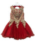 Petite Adele Girls Red Embroidered Ruffle Chandra Christmas Dress 6-16 - SophiasStyle.com