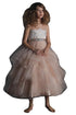 Petite Adele Little Girls Rose Gold Beaded Applique Fancy Flower Girl Dress 2-6 - SophiasStyle.com