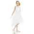 Petite Adele Big Girls Ivory Satin Hi-Low Savannah Junior Bridesmaid Dress 8-12 - SophiasStyle.com