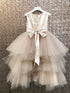 Petite Adele Big Girls Rose Gold 3D Applique Lavish Junior Bridesmaid Dress 8-16 - SophiasStyle.com