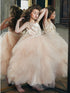 Petite Adele Big Girls Rose Gold 3D Applique Lavish Junior Bridesmaid Dress 8-16 - SophiasStyle.com